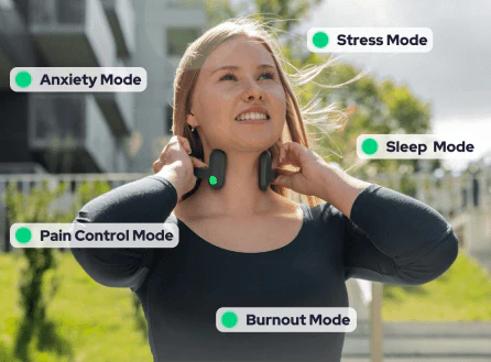 Pulsetto modes - Anxiety, Stress, Sleep, Pain Control, Burnout